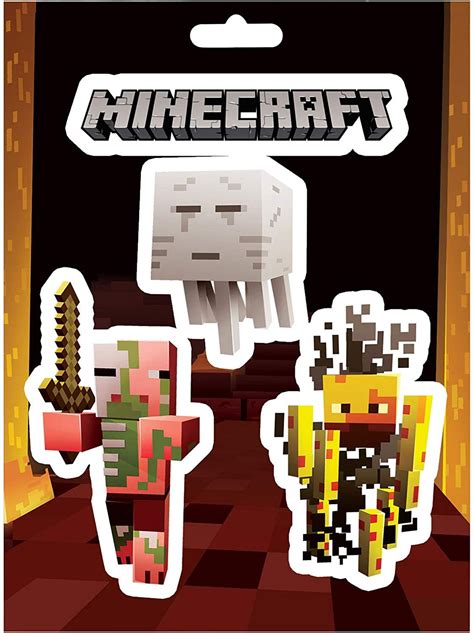 Jinx Minecraft Mobs Nether Sticker Pack Multi Colored Multi Size