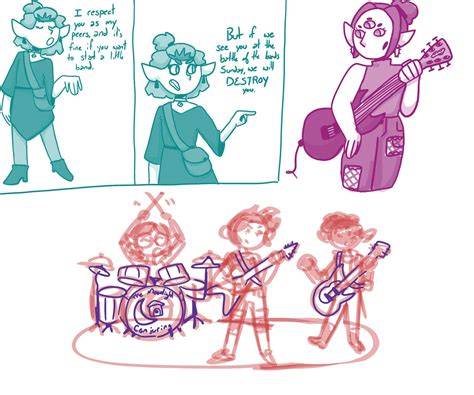 Owl House Rock Band Au Sketches The Owl House Eng Amino