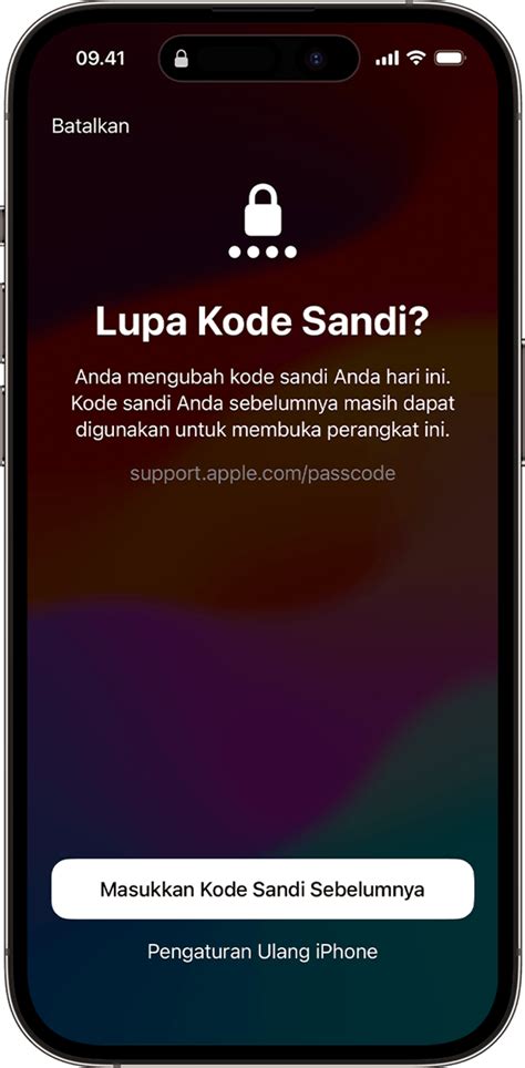 Menggunakan Kode Sandi Lama Untuk Sementara Jika Anda Lupa Kode Sandi