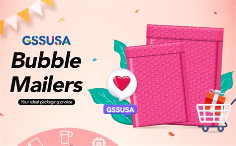 Amazon GSSUSA Padded Poly Mailers 6x10 Inches Bubble Mailer