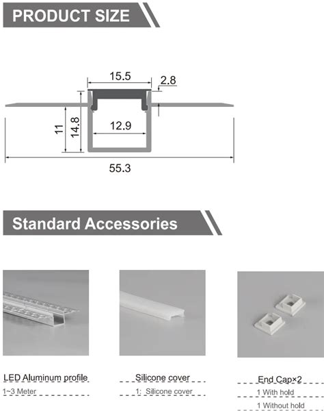 W5513 Led Gypsum Plaster Led Profile Light Wholesales Heat Resistant