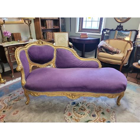 Early 20th Century Neoclassical Gilt Wood French Recamier Sofa | Chairish