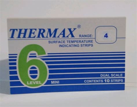 THERMAX Temperature Level 6 Mini Range 4 Dual Scale 10 Strips | eBay