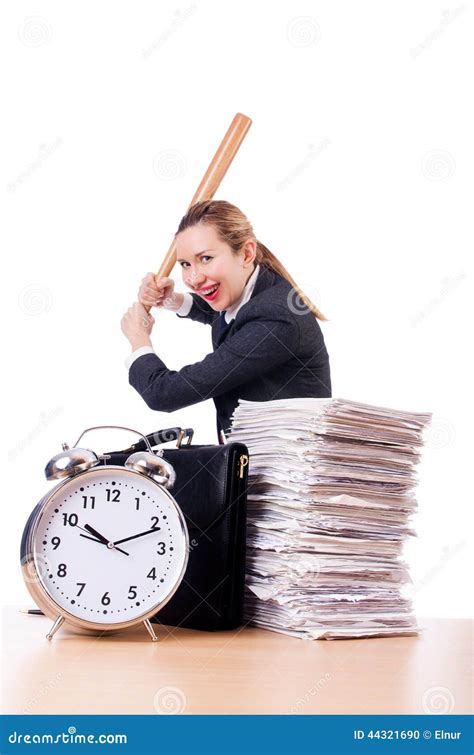 Angry Woman With Baseball Bat Stock Photo Image Of Furious Anger