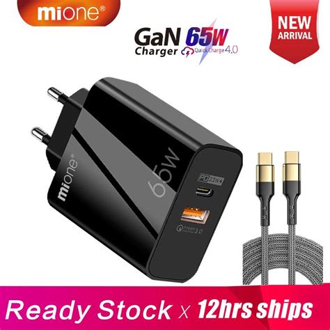 Carregador Wotobe 65w Gan Usb C Adaptador De Alimentação Corre Que Ta