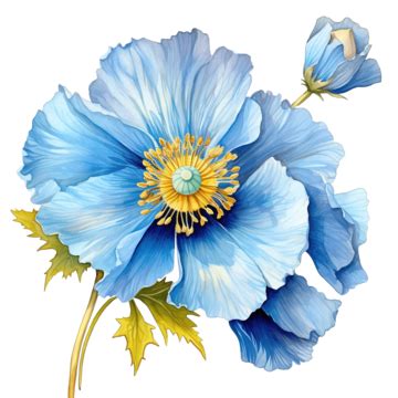 Himalayan Blue Poppy Flower Poppy Blue Png Transparent Image And