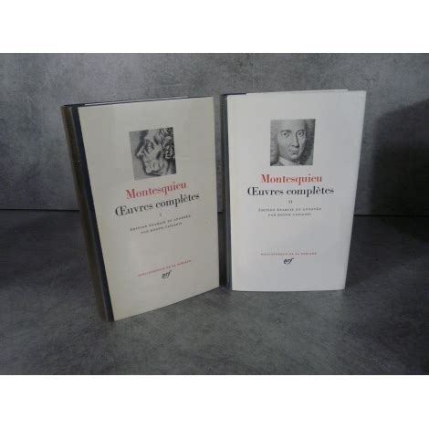 Collection Biblioth Que De La Pl Iade Nrf Montesquieu Oeuvres Compl Tes