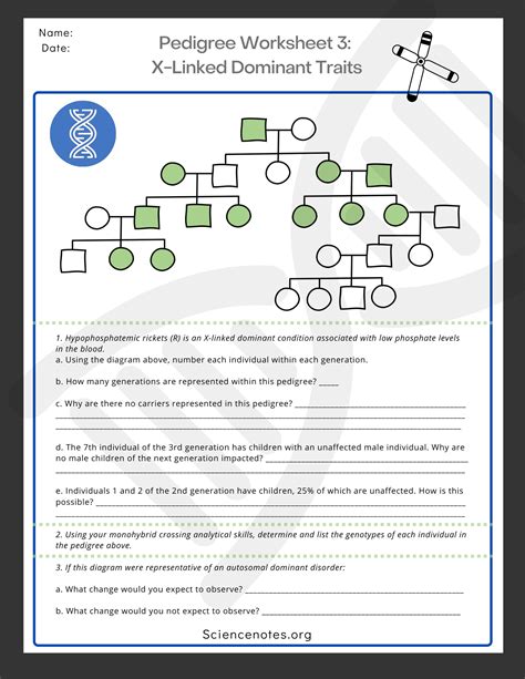 Free Pedigree Genetics Worksheet Download Free Pedigree Genetics