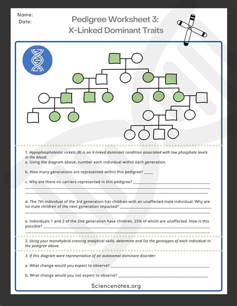 Pedigrees Worksheet For Genetics Made By Teachers Worksheets Library