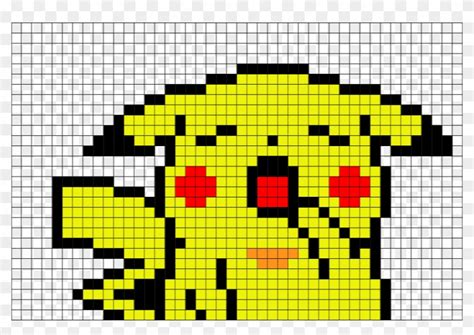 Pikachu Pixel Art Template