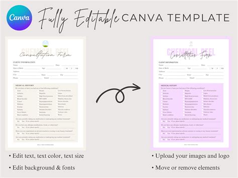 Editable Esthetician Forms Bundle Beauty Salon Business Forms