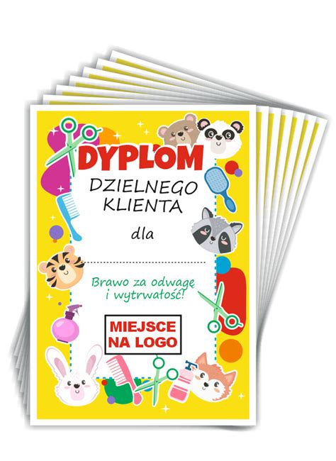 Dyplomy Dzielnego Klienta Wz R Format A Szt Logo