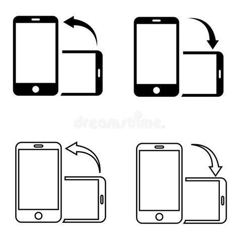 Girar Icono Aislado De Smartphones Símbolo De Rotación Del Dispositivo