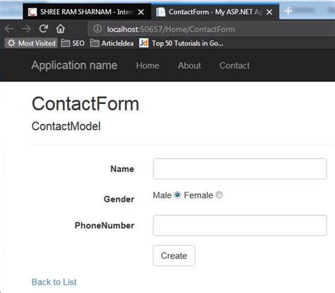 RadioButton In ASP NET MVC