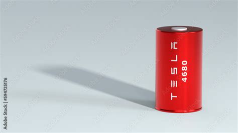 Lithium Ion Red Tesla Battery With Logo One High Capacity