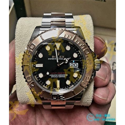 勞力士 126621 黑面 Rolex 18k永恆玫瑰金 遊艇 Yacht Master 蝦皮購物