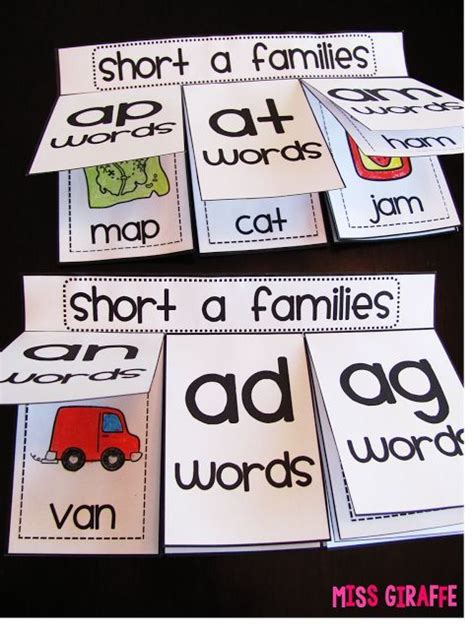 Short A Word Families Ap At Am An Ad Ag Books To Sort Words By Which