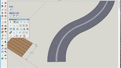 16 SKETCHUP Mapping Curved Road With Quadface Tools YouTube