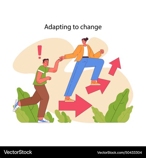 Adapting To Change Concept Flat Royalty Free Vector Image