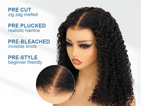 Amazon Ashart M Cap Kinky Curly Wear And Go 9x6 Glueless Wigs