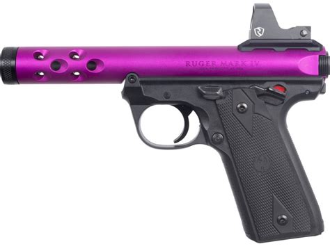 Ruger Mark Iv 2245 Lite Purple Anodized 22lr Pistol With Riton Red Dot 43947