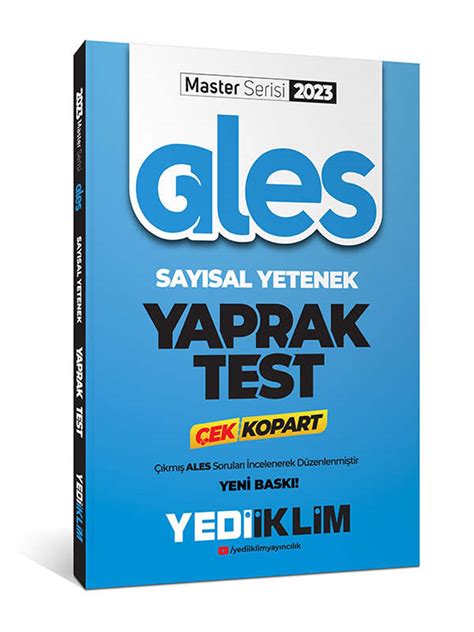 Yediiklim Yayınları 2023 Master Serisi ALES Sayısal Yetenek Çek Kopart