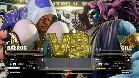 SFV Champion Edition Kid0515 BALROG Vs Mania X GILL Online