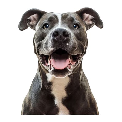 Premium Psd Studio Portrait Of A Smiling Pit Bull Dog