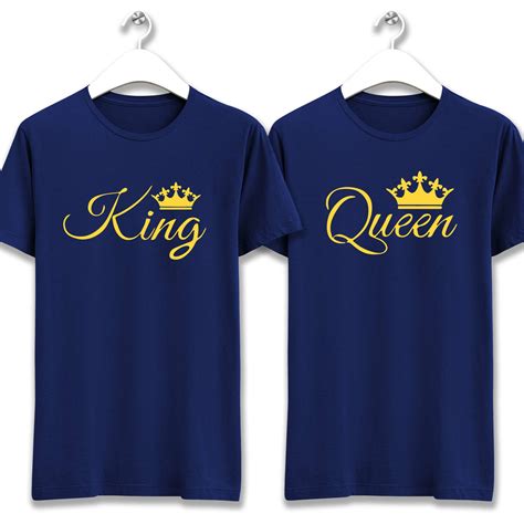 Buy Trendy King And Queen Couple T Shirt Couple T Filmy Vastra