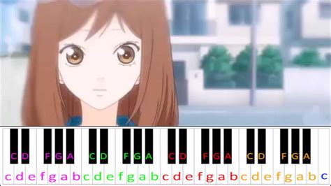 Sekai Wa Koi Ni Ochiteiru Ao Haru Ride OP Piano Letter Notes