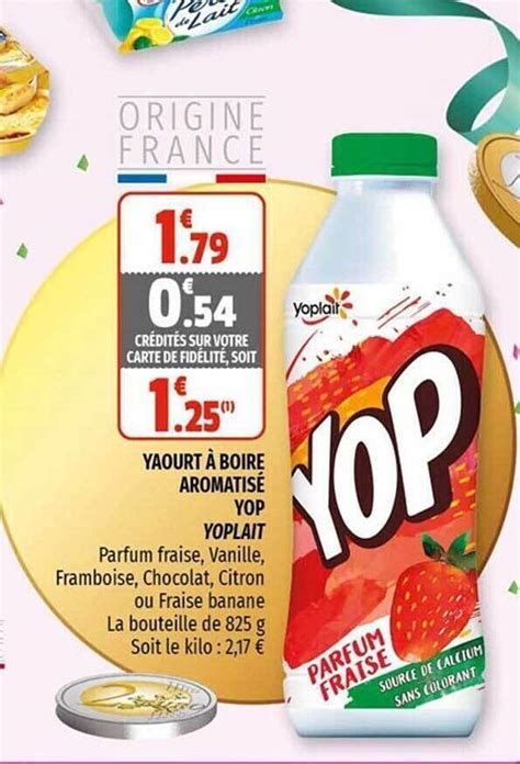 Promo Yaourt à Boire Aromatisé Yop Yoplait chez Coccinelle Supermarché