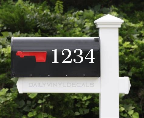 Mailbox Number Decal Custom Mailbox Numbers Di Cut Vinyl Etsy