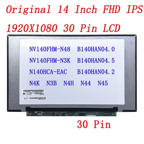 14 0 Pin Lcd Lcd Led Tela 1920 1080 30 Pinos Ips NV140FHM N48 NV140FHM