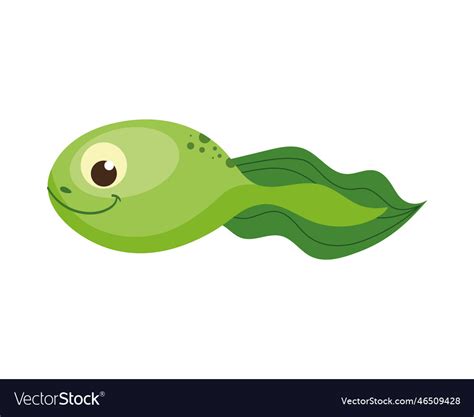 Cute tadpole cartoon Royalty Free Vector Image