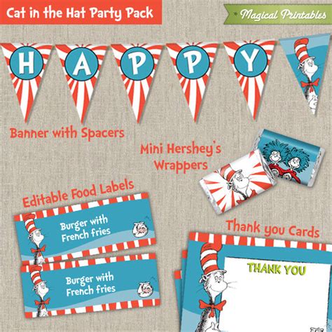 Cat In The Hat Party Printables