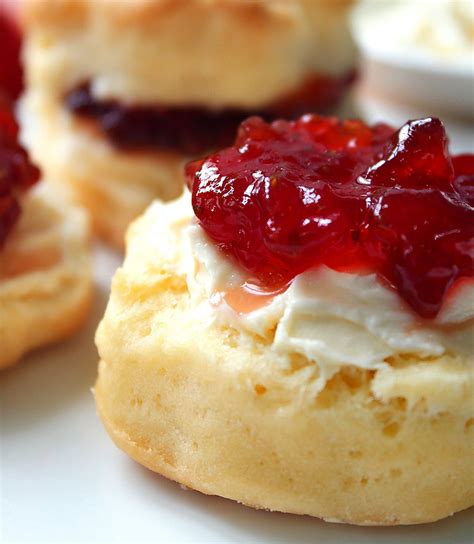 Classic Scones With Clotted Cream And Jam