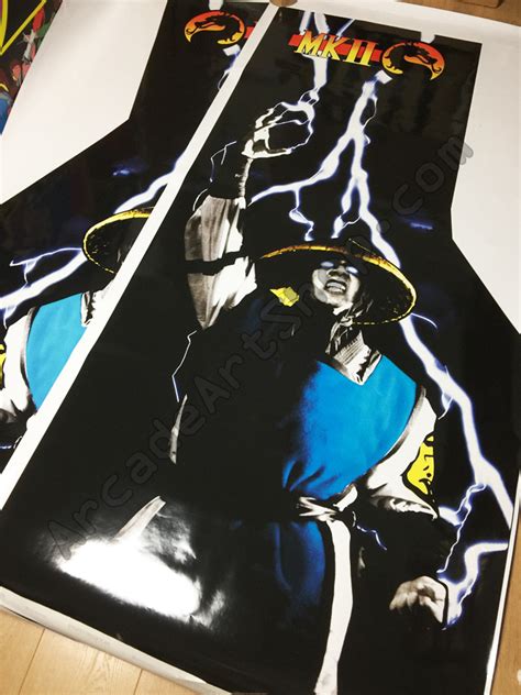 Mortal Kombat II Side Art Pair UK Euro Cabinet Arcade Art Shop