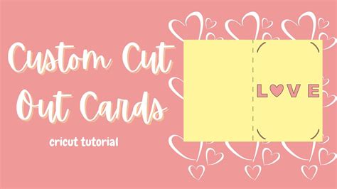 How To Make Custom Cut Out Card Free Template Cricut Tutorial Youtube