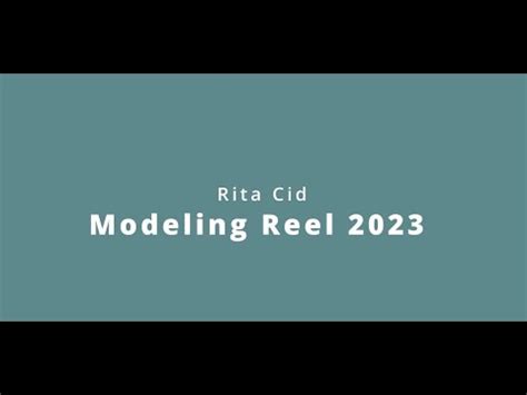 Modeling Showreel Rita Cid Youtube