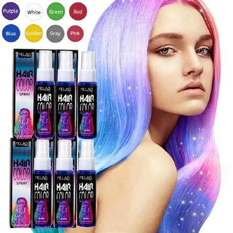 Temporary Hair Dye Spray Blue Color 30ml Plant Based Dye Cream Gentle