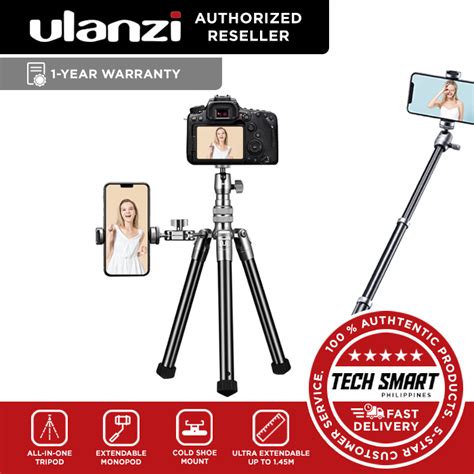 ULANZI SK 04 ALL In 1 Tripod Extendable Monopod Selfie Stick Cold Shoe