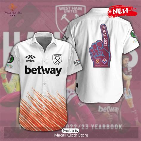 West Ham United Final 2023 Orange White Hawaiian Shirt And Short