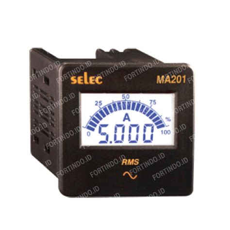 Digital Ampere Meter Ma201 Lcd Ac Meter 1phase 2 Wire Selec Fortindo Id