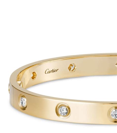 Cartier Yellow Gold And Diamond Love Bracelet Harrods Uk Love