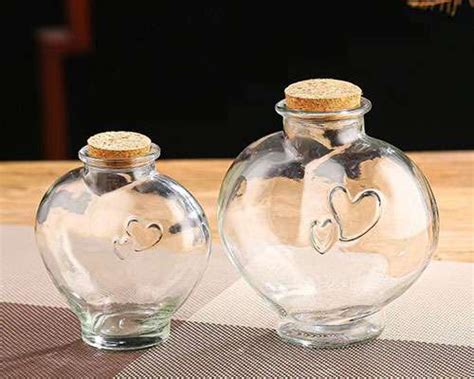 Best Heart Shaped Glass Bottle With Cork 50ml 80ml