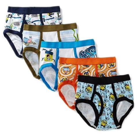 Spongebob Squarepants Nickelodeon Spongebob Boys Underwear 5 Pack