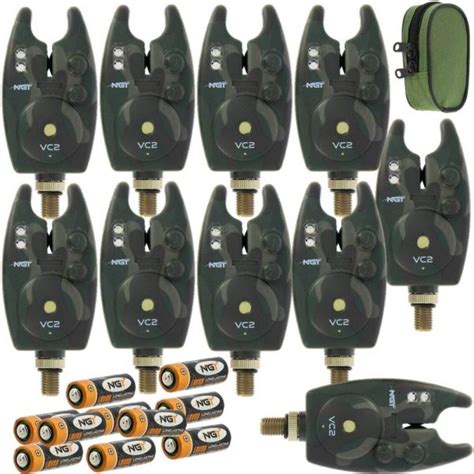 10 X Camo Fishing Bite Alarms With Volume And Tone Control Vc 2 Ngt Carp