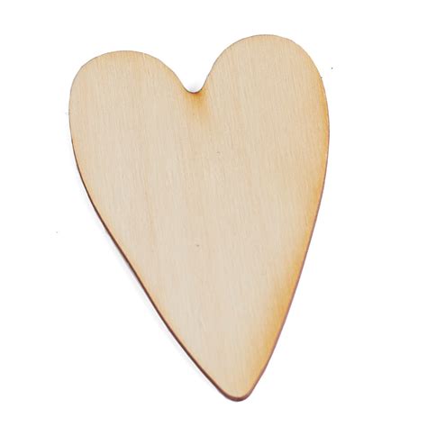 Unfinished Wood Folk Heart Cutout Wooden Hearts Unfinished Wood