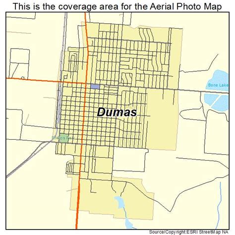 Aerial Photography Map of Dumas, TX Texas