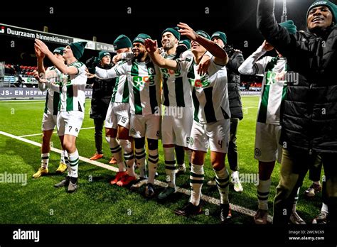 ROTTERDAM - FC Groningen players celebrate the 0-2 victory after the ...